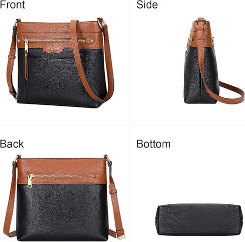 محفظة كروس من الجلد الطبيعي للنساء من Over Earth، حقيبة يد بحزام كتف قابل للتعديل in Kuwait