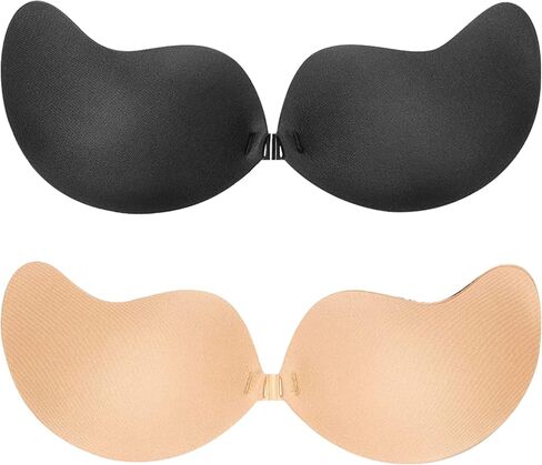 قطعتان من حمالات الصدر اللاصقة غير المرئية، حمالة صدر بدون حمالات بدون ظهر، حمالات صدر لاصقة للنساء لفساتين السهرة، وفساتين الزفاف in Kuwait