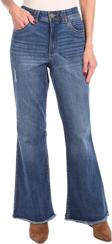 Democracy Women's Itty Bitty Jean, Out There Flare Blue, 6 in Saudi Arabia