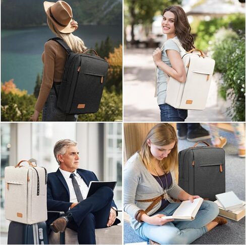 حقيبة ظهر كبيرة للكمبيوتر المحمول للسفر من Lcpadri - حقيبة ظهر لحمل أعمال الطيران - حقيبة نهارية كاجوال مضادة للماء للكمبيوتر مع منفذ USB in Kuwait