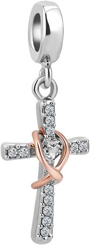 Infinity Cross Charms Religion With God All Things are Possible Charm Beads Comaptible with Pandora Bracelets in Saudi Arabia