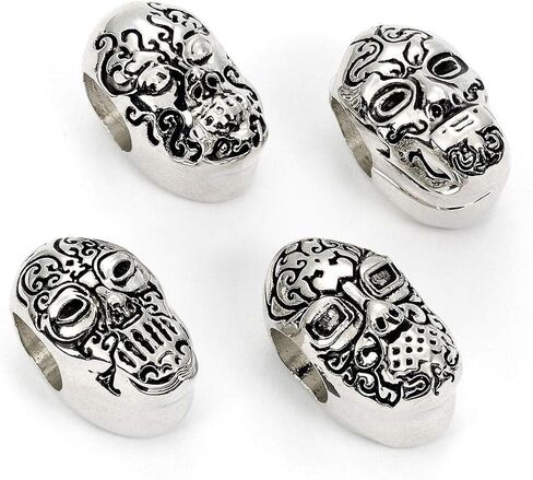 ذا كارات شوب مجموعة اقنعة ديث ايتر من هاري بوتر 62037 مكونة من 4 خرزات فاصلة، فضي in Kuwait