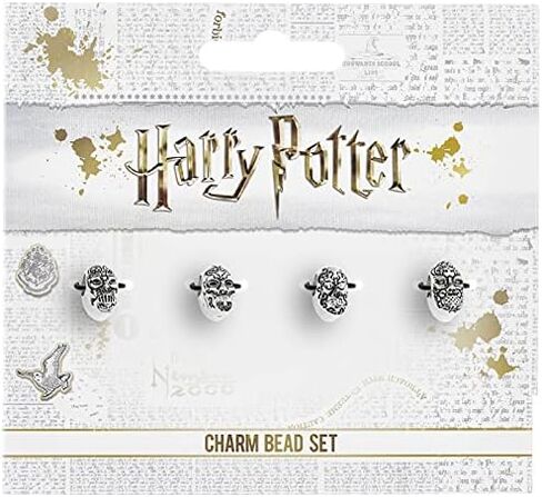 ذا كارات شوب مجموعة اقنعة ديث ايتر من هاري بوتر 62037 مكونة من 4 خرزات فاصلة، فضي in Kuwait