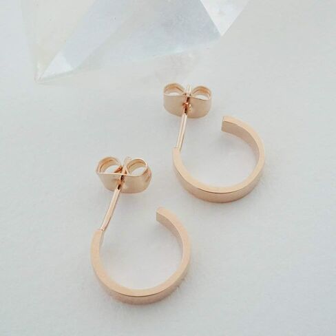 HONEYCAT Huggie Hoops Earrings in Gold, Rose Gold, or Silver | Minimalist, Delicate Jewelry in Saudi Arabia