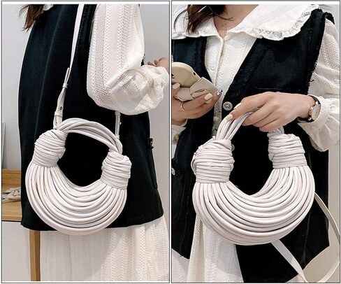 اليد المنسوجة الخبز المرأة مخلب مقبض علوي حقيبة الكتف Crossbody الإبداعية الشعرية المحافظ تحت الإبط حقيبة يد in Kuwait