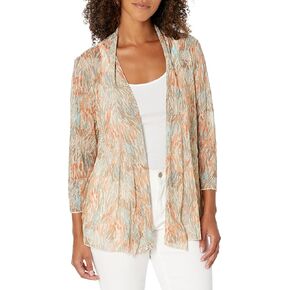 MULTIPLES Women's 3 Quarters Sleeve Shawl Collar Open Drapey Front Jacket in Saudi Arabia