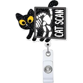 Mental Health Matters Black Retractable Badge Reel with ID Clip Name Tag Card Gift for Nurses Doctor Brain Neurologist Medical Office Social Worker Alligator Clip