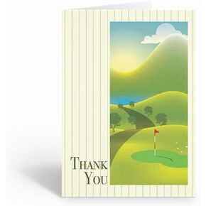 Stonehouse Collection | Golf Thank You Note Card | 10 Boxed Golfing Cards & Envelopes | USA Made