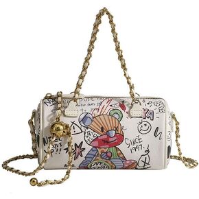 Graffiti Crossbody bag,Trendy Designer Mini Shoulder Bag,Phone Wallet Purse for Women,Chain Bag for Girls