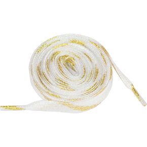 Allegra K Glitter Shiny Flat Sneakers Shoelace Metallic Sparkling Shoe Laces Strings