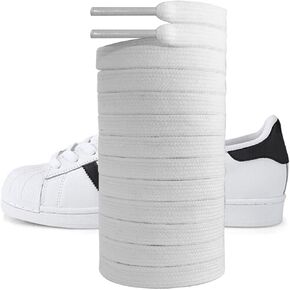 UamGlsob Cotton Shoelaces for Adidas Superstar Samba Gazelle Sneakers, 5/16"(8mm) Athletic Shoe Strings Replacement Laces