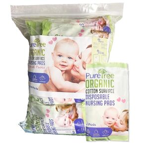 Organic Cotton Disposable Nursing Pads - for Breastfeeding (1 Box - 100 Pads)