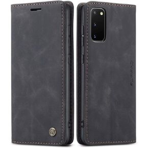 SINIANL Galaxy S22+ Leather Case, Galaxy S22 Plus Wallet Case, Flip Folio Case Book Folding Case with Magnetic Kickstand Card Holders Slots Protective Cover for Galaxy S22+ 5G 6.6 Inch - Black