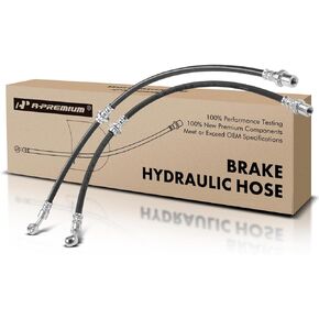 A-Premium Rear Driver and Passenger Brake Hydraulic Hoses Compatible with Select Subaru Models - Forester 2003 2004 2005, Excluding X Model(Pack of 2)
