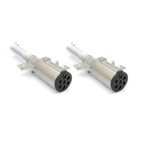 TORQUE 2 قطعة من قابس أسلاك دائرية بـ 7 اتجاهات على جانب المقطورة، غطاء زنك مصبوب بنمط SAE J560، موصل دائري 7 دبابيس لمقطورة نصف شاحنة RV (TR15730)