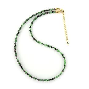 Natural Tibetan Turquoise Gemstone Handmade Beaded Necklace, Faceted 3-3.5 mm Beads Energy Stones, Birthstone, Healing Crystals Women Fashion Jewelry gift (Tibetan Turquoise)