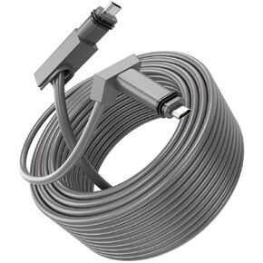 Starlink Replacement Cable (75FT / 23M) for Starlink Rectangular Satellite V2, Waterproof & Rainproof Starlink Cable Extension for Starlink Accessories, Grey