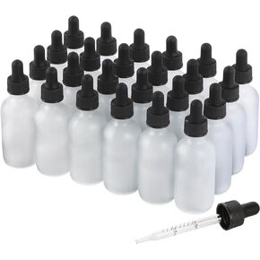 2oz Glass Dropper Bottle,Preety Texture Tincture Bottles With Precise Scales Eye Droppe,for All Kinds Of Mixed Liquids,Leak-Proof Design for Easy Travel