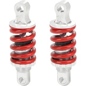 Aramox 2Pcs Shock Absorber, 100mm Rear Spring Assisted Shock Absorber Adjustable Shocks Struts Suspension Universal for Motorcycle ATV Scooter Off Road