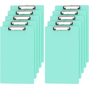 Legal Size Large Clipboard 10 Pack, Black Plastic 8.5 x 14" Clipboards for Lawers, Low Profile Clip, Hanging Clip Board, Writing Borad, Size 9 x 15", Office & School Supplies.