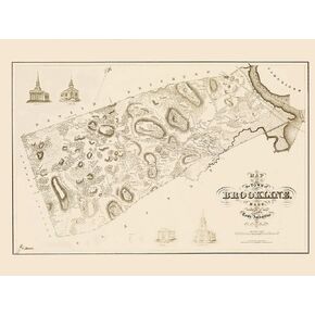 Posterazzi PDXMABR0001LARGE Brookline Massachusetts Landowner 1844 Morse Poster Print, 36 x 24, Multicolor