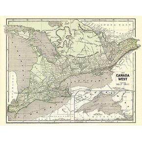 Posterazzi PDXITCA0006SMALL West Canada 1845 Morse Poster Print, 24 x 18, Multicolor