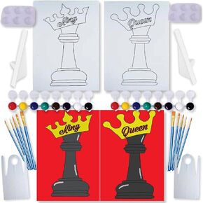Shoe Game (2 Pack) 12x16 Canvas Couples Paint Party Kits Pre-Drawn Outline Canvas for Paint and Sip Valentines Day
