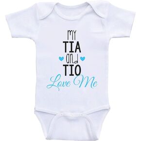 My Tia and TIO Love Me Boutique Baby Bodysuit Onesie Unisex Short Sleeve White