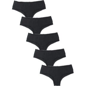 Luna & Sun Women Underwear Comfortable Soft Lace Trim Panties Briefs