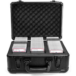Graded Card Storage Box, Trading Card Storage Box - Aluminum Sports Card Display Case for Graded Sports Cards