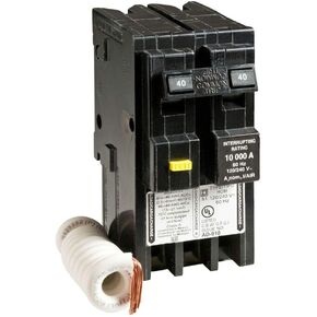 SCHNEIDER ELECTRIC 120/240-Volt 40-Amp HOM240GFI Miniature Circuit Breaker 120/240V 40A