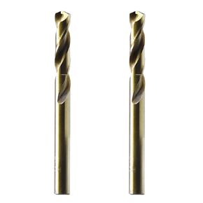 MAXTOOL 7/64" 2pcs Identical Screw Machine Drills HSS M42 Cobalt Twist Stub Drill Bits Fully Ground Golden Straight Shank Short Drills; SMF42G10R07P2