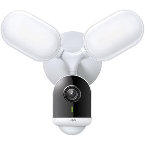 TP-Link Tapo Smart Outdoor Security Floodlight Camera, Wired, 2800 Lumens, 270° Motion-Activated, 2K QHD, No Subscription Required, Works with Alexa & Google Assistant, Smart AI Detection (Tapo C720)