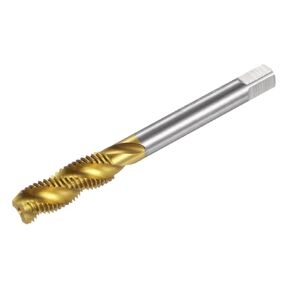 uxcell Spiral Flute Threading Tap 5/16-24 UNF, HSS (High Speed Steel) Titanium Plated Machine Thread Screw Tap 3 Flutes Tapping Tool H2 Tolerance