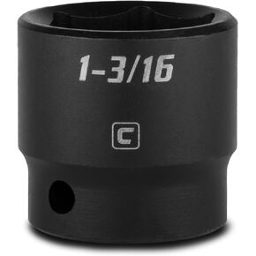 Capri Tools 1-1/8-Inch Shallow Impact Socket, 1/2-Inch Drive, 6-Point, SAE (CP55063)