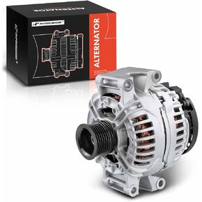 A-Premium Alternator Compatible with Mercedes-Benz W203 C230 06-09, W203 C280 06-07, C300, C350, E350, SLK280, SLK300, SLK350, CLK350, V6 3.0L 3.5L, 12V 150Amp CW 6-Groove Pulley, Replace# 0124525054