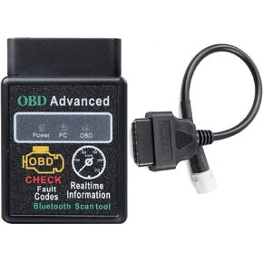 ELM327 V1.5 for Yamaha for Honda E-F-I Motorcycle Diagnostic Tool ELM327 Mini OBD-2 Bluetooth Scanner with Motorcycle Fault Diagnosis (ELM327 + 3in1 Cable for Yamaha for Honda)