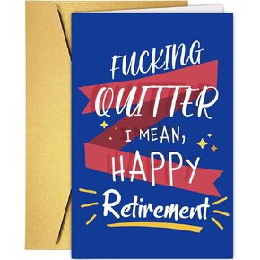 Happy Retirement Card for Men Women, Funny Retirement Card for Boss Coworkers, Humorous Retirement Card for Friends