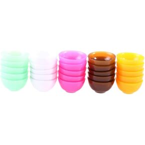 Kisangel 25pcs Miniatures Bowls Dollhouse Miniature Kitchen Accessories Toys Mini Dish Model Colorful Tiny Plate for Play Food Toy Mini Accessories Kids Toys