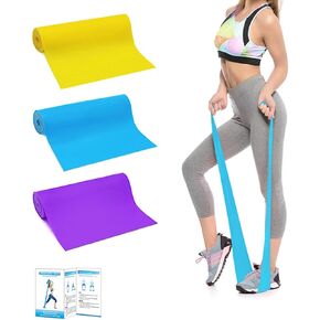 Resistance Bands Set, Long Exercise Bands for Arms, Shoulders, Legs and Butt, Workout Stretch Bands for Physical Therapy, Gym, Yoga