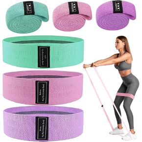 6 Pcs Fabric Booty Bands & Long Resistance Bands for Workout Butt and Legs Pull Up Exercise Elastic Stretch Bands Home Gym Fitness Equipment