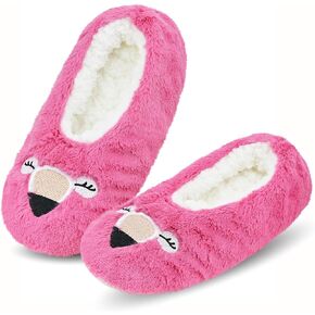 Slipper Socks for Women Grippers- House Slippers for Women Indoor- Fuzzy Cute Animal Women's/Ladies Slippers