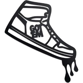 Ecqizer Metal Sneaker Wall Decor,Unique Teen Boy Room Decor,Metal Wall Art,Room Decor for Boy & Teen Bedroom,Wall Decor for Sneaker Lovers,Graduation gifts (15.5 * 10.8 inch)