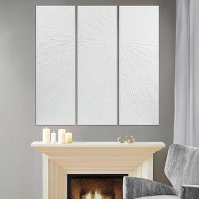 MADISON PARK SIGNATURE Sunburst Wall Art - Modern Resin Dimensional Radiant Color Hand Painted Home Décor Abstract Textured Gold 30" W x 30" H x 1.25" D
