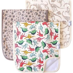 Copper Pearl Baby Burp Cloth Large 21''x10'' Size Premium Absorbent Triple Layer 3-Pack Gift Set Jurassic Park