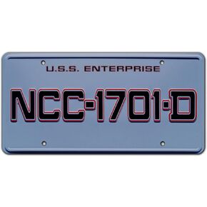 Star Trek: The Next Generation | NCC-1701-D | Metal Stamped License Plate
