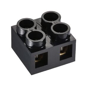 MECCANIXITY Terminal Block 500V 60A Dual Row 2 Positions Screw Electric Barrier Strip 2 Pcs