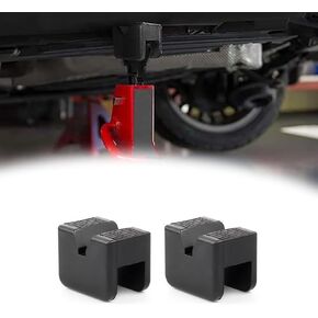 4 PCS Car Jack Pad Adapter, Rubber Anti-Slip Waterproof Jack Stand Protector, Universal Slotted Frame Protector for Jack Stand (Black)