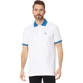 Psycho Bunny Norris Pique Polo White LG (رجال الولايات المتحدة 6) in Kuwait