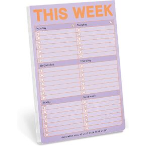 1-Count Knock Knock This Week Pads, To Do List Notepads, 6 x 9-inches each (Pastel)